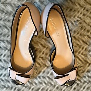 Kelly & Katie Women's Cream Peep Toe Heels